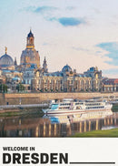 affiche artistique des sites touristiques en villes allemandes