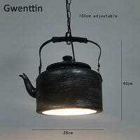 suspension en fer design moderne pour décoration industrielle