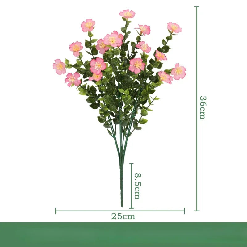 lot de 3 bouquets d eucalyptus artificiels en soie décoration intérieure - vue 20 sur 24