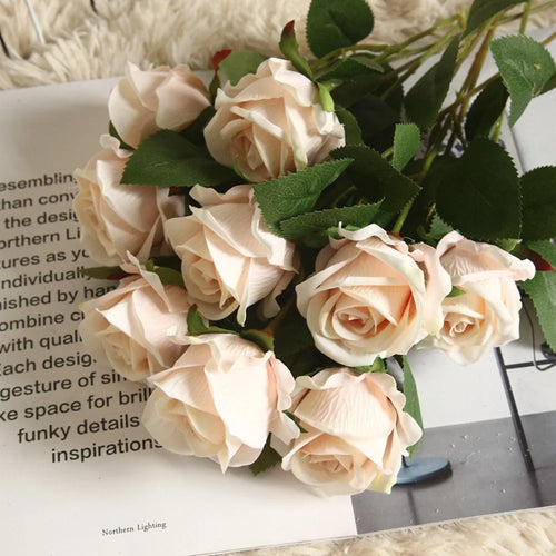 fleur artificielle en flanelle pour décoration intérieure et mariage - vue 3 sur 15