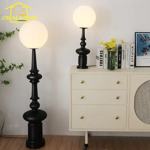 lampadaire colonne romaine vintage en résine design italien lumineux - vue 2 sur 7