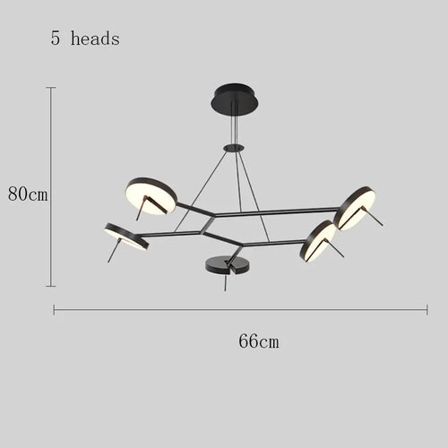 lustre led design nordique pour tables basses de restaurant - vue 14 sur 14