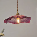 Suspension Vintage en verre de fleur