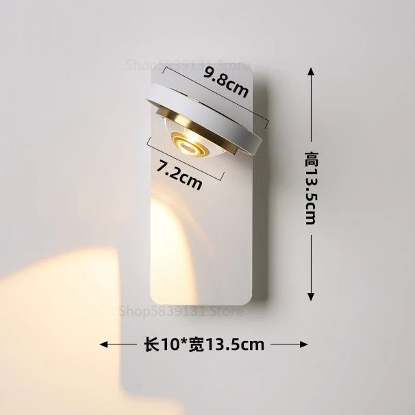 applique murale led moderne rotative à 360° protection des yeux - vue 8 sur 9