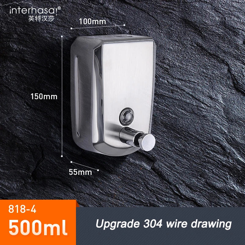 distributeur de savon mural en acier inoxydable 304 pour savon liquide - vue 11 sur 12