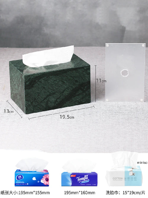 ensemble d'accessoires en marbre pour salle de bain organisé - vue 22 sur 21