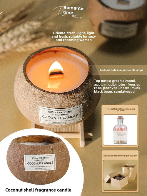 coffret cadeau bougie parfumée noix de coco souvenir de noël - vue 8 sur 20