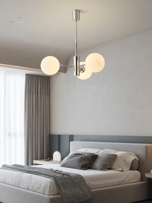 lustre design nordique moderne forme haricot magique luxe éclairage intérieur - vue 6 sur 9