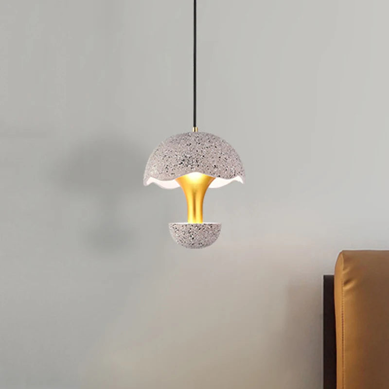 suspension créative champignon en ciment pour restaurant café bar - vue 3 sur 9