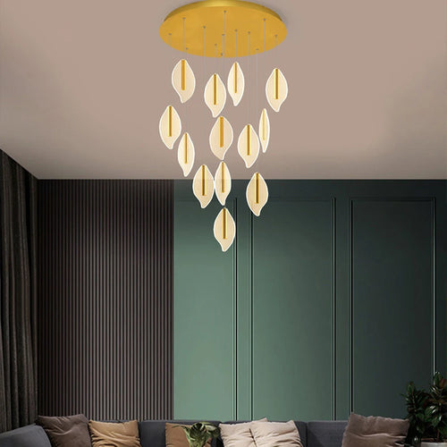 lustre moderne en acrylique pour éclairage décoratif intérieur - vue 6 sur 12