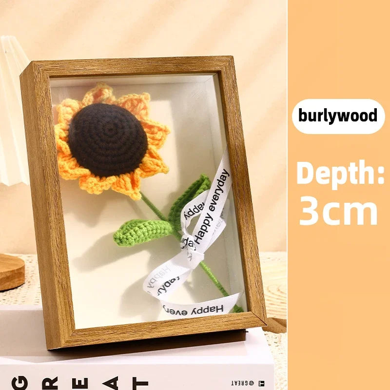 cadres photo en bois 3d support fleurs séchées fait main décoration - vue 8 sur 14
