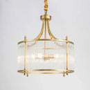 lustre de luxe moderne en cuivre doré avec éclairage led