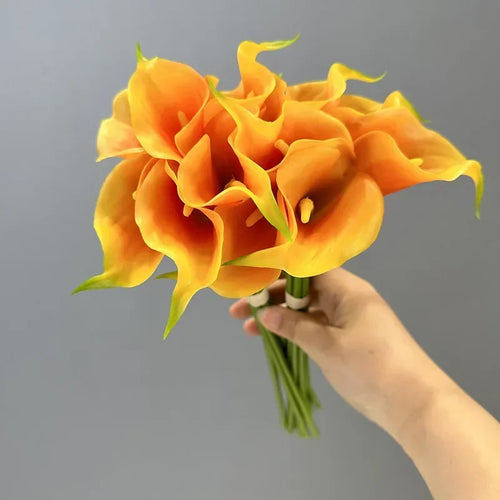 lot de 2 bouquets de lys calla artificiels pour décoration de mariage - vue 6 sur 11