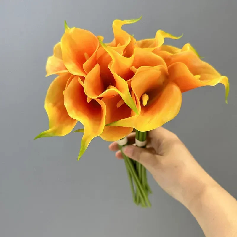 lot de 2 bouquets de lys calla artificiels pour décoration de mariage - vue 5 sur 11