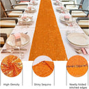 Chemin de table orange à paillettes décoration fêtes
