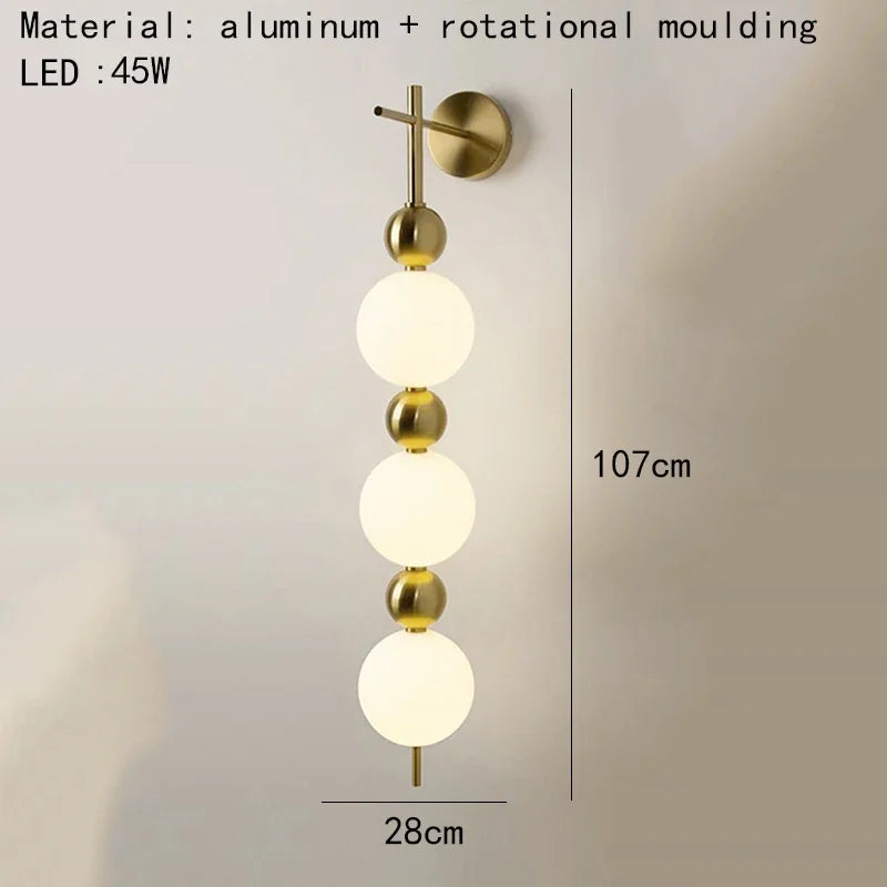 applique murale led créative en forme de boule décorative pour la maison - vue 8 sur 10