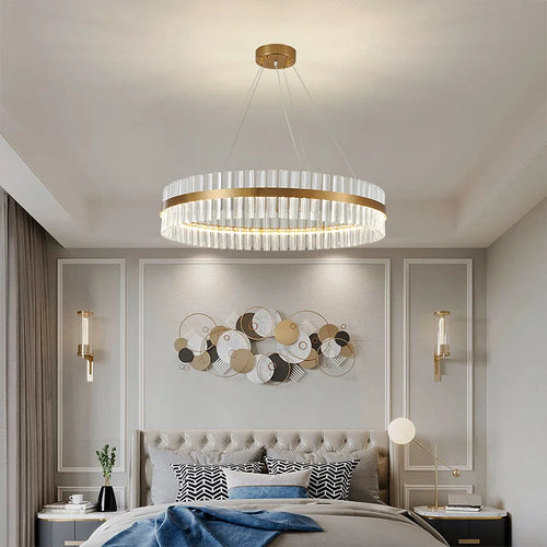 lustre led moderne en cristal pour un éclairage élégant - vue 5 sur 15