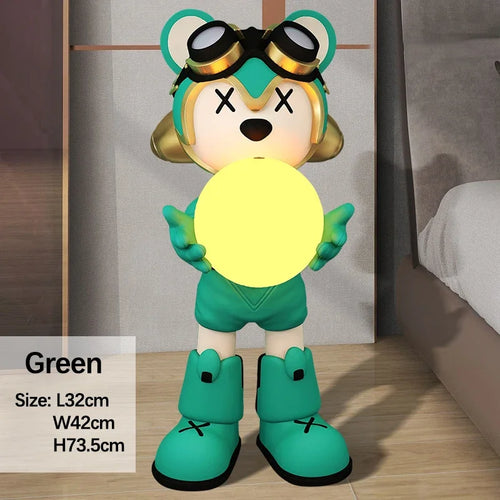 lampadaire ours interstellaire lumineux pour enfants décoratif - vue 11 sur 10