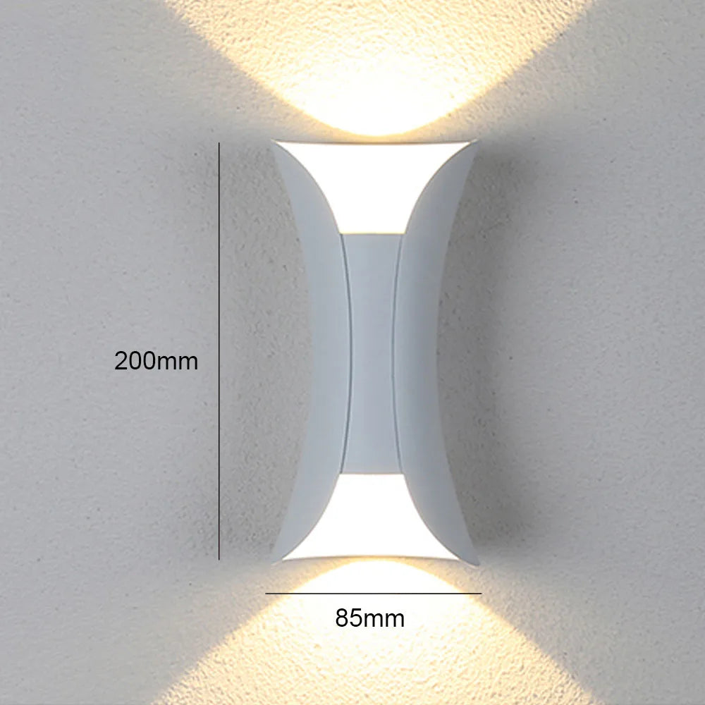 applique murale led moderne en aluminium étanche pour décoration extérieure - vue 8 sur 10