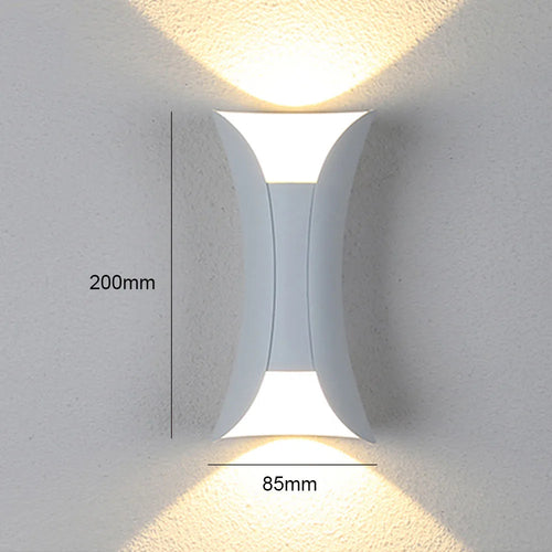 applique murale led moderne en aluminium étanche pour décoration extérieure - vue 9 sur 10