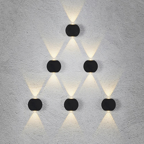 applique murale led hémisphère quatre côtés pour extérieur et balcon - vue 4 sur 8