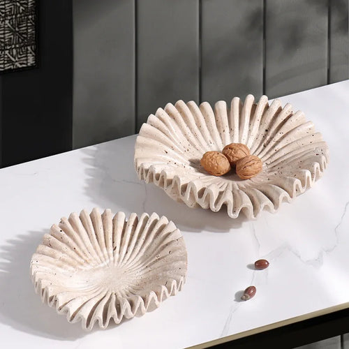 plateau de rangement en marbre style wabi-sabi moderne décor artistique - vue 4 sur 8