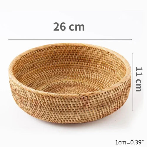 panier en rotin rectangulaire tissé à la main pour rangement et pique-nique - vue 15 sur 15