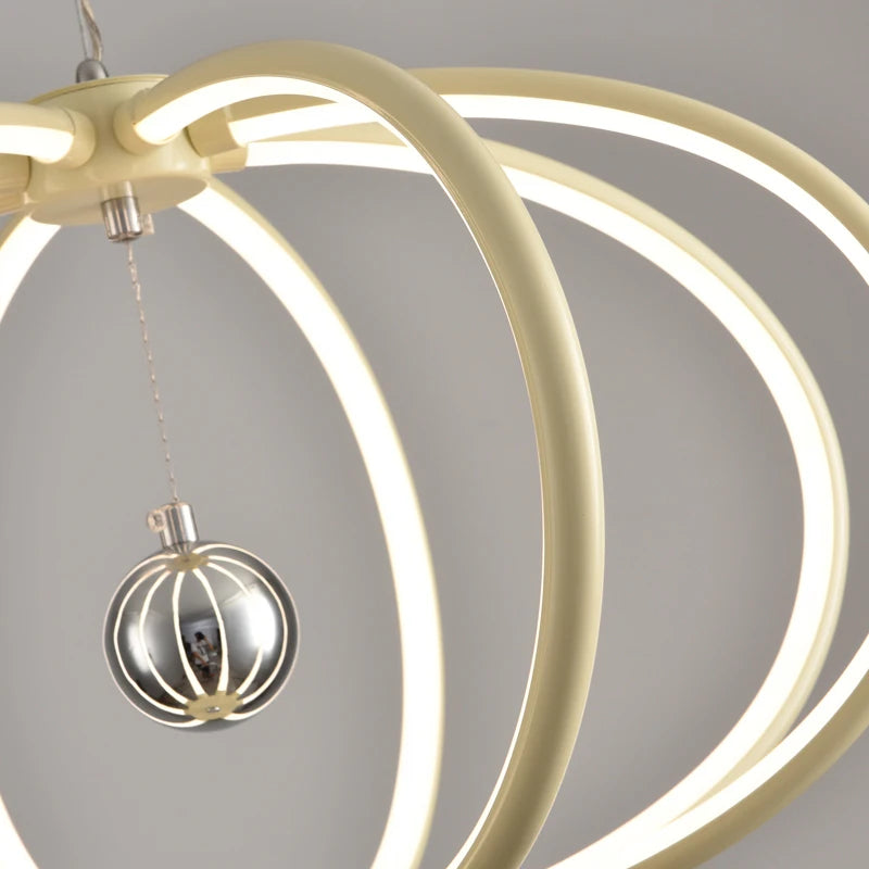 lustre led suspendu pour décoration intérieure et éclairage moderne - vue 6 sur 9