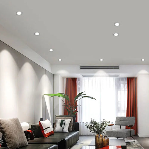 Embedded mini spotlight with driver kit, LED ceiling light, indoor downlight, 7W, 110V, 220V, 75mm~85mm hole - vue 6 sur 6
