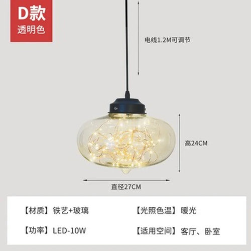 lustre nordique en étoile design en verre pour décoration intérieure - vue 12 sur 25
