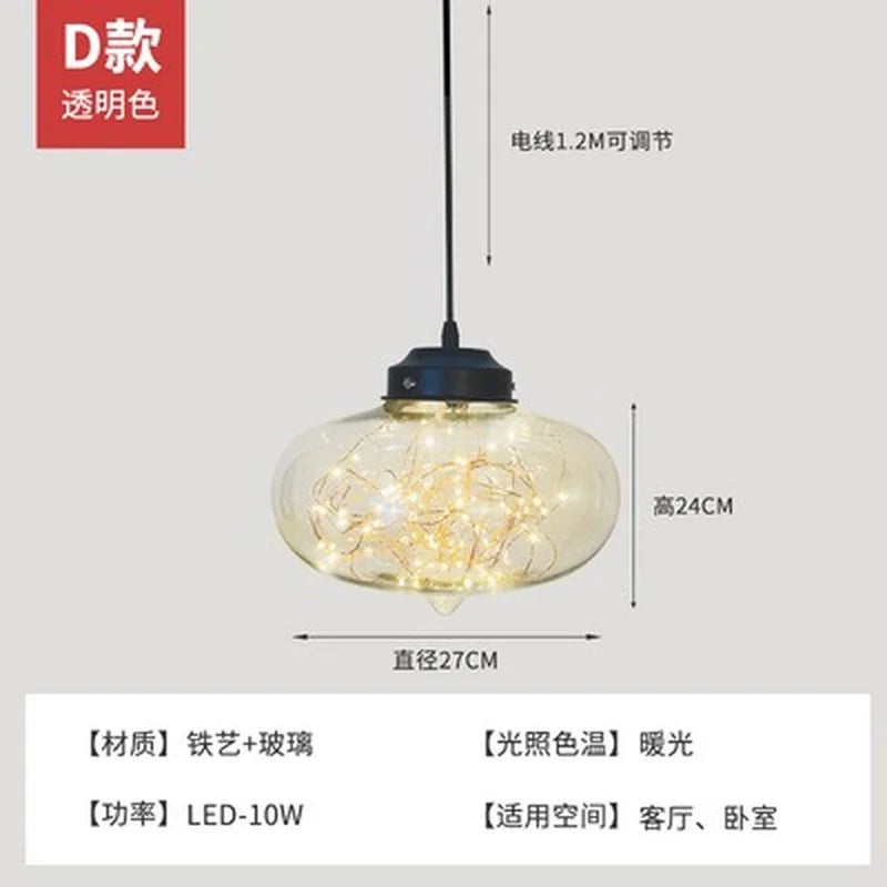 lustre nordique en étoile design en verre pour décoration intérieure - vue 11 sur 25