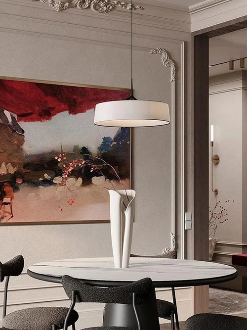lustre à LED en tissu japonais pour décoration intérieure - vue 5 sur 8