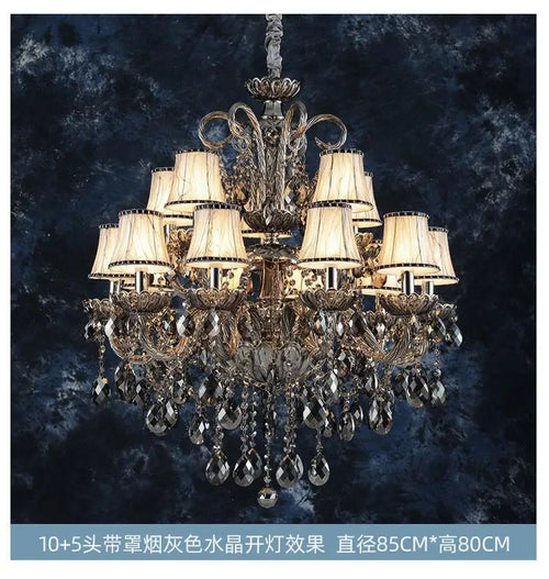 lustre en cristal pour éclairage moderne et élégant - vue 14 sur 15