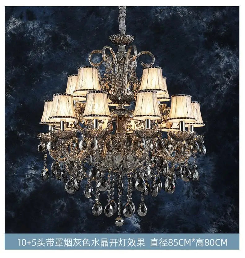 lustre en cristal pour éclairage moderne et élégant - vue 14 sur 15