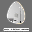 miroir intelligent multifonction avec haut-parleur bluetooth et éclairage réglable