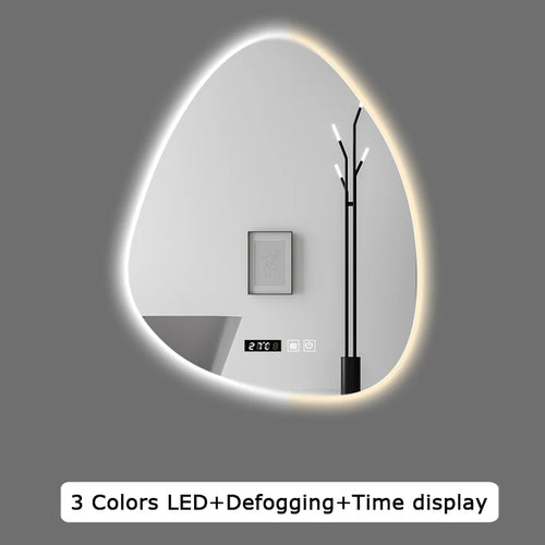 miroir intelligent multifonction avec haut-parleur bluetooth et led réglable - vue 11 sur 13