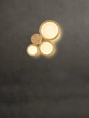 applique murale led postmoderne en cuivre avec miroir magique