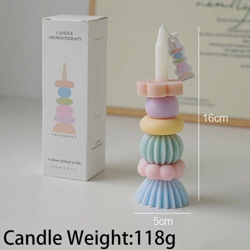 bougie parfumée empilable en cire de soja pour mariage et anniversaires - vue 9 sur 10
