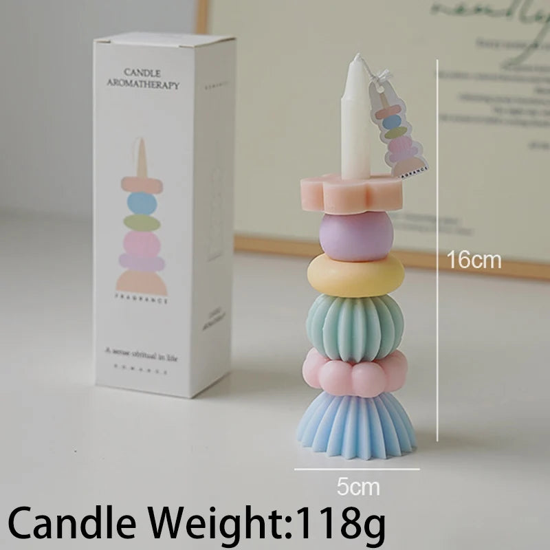 bougie parfumée empilable en cire de soja pour mariage et anniversaires - vue 8 sur 10
