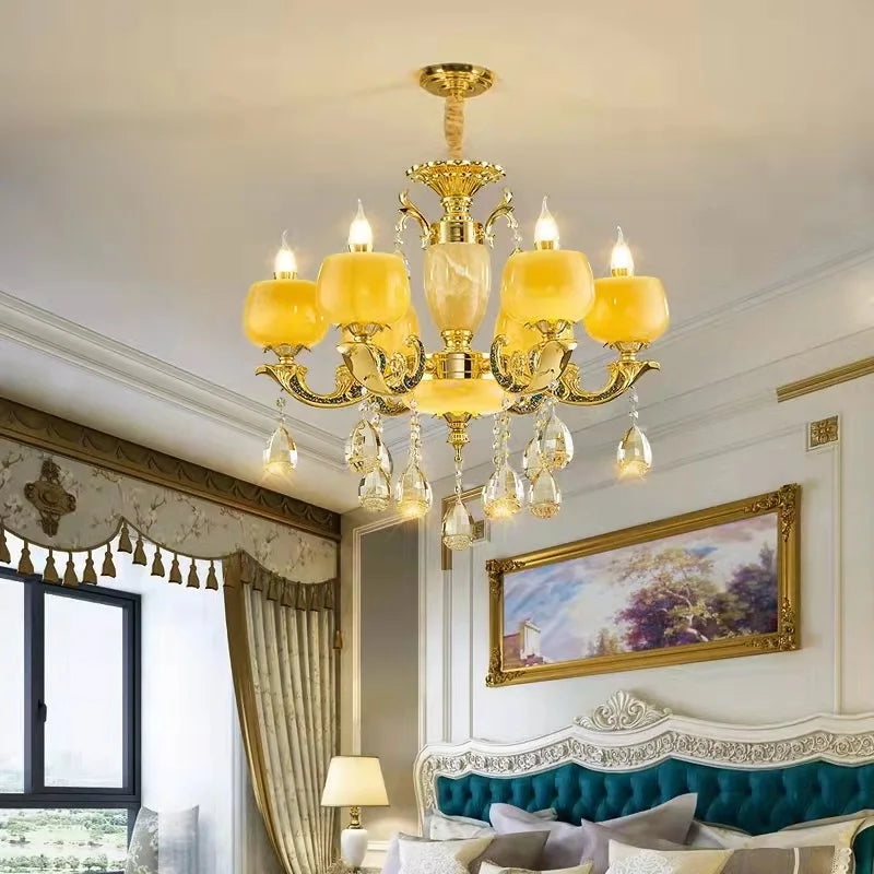 lustre moderne en alliage de zinc style rétro pour ambiance chaleureuse - vue 3 sur 12