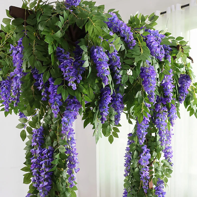 guirlande de fleurs artificielles pour décoration de mariage - vue 1 sur 10