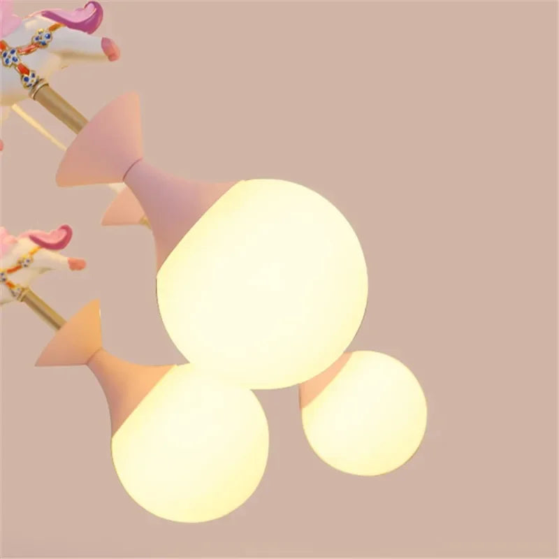 Lustres de chambre d'enfants plafonnier mignon fantaisie moderne lampe à LED créative avec animal salon filles chambre lumière - vue 6 sur 12