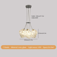 lustre moderne en forme de gâteau de glace pour décoration intérieure