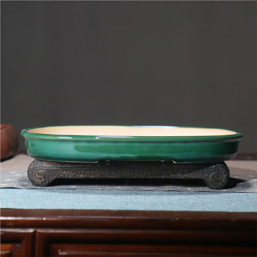 pot de fleurs rond en sable pour bonsaï rétro et succulentes - vue 5 sur 19