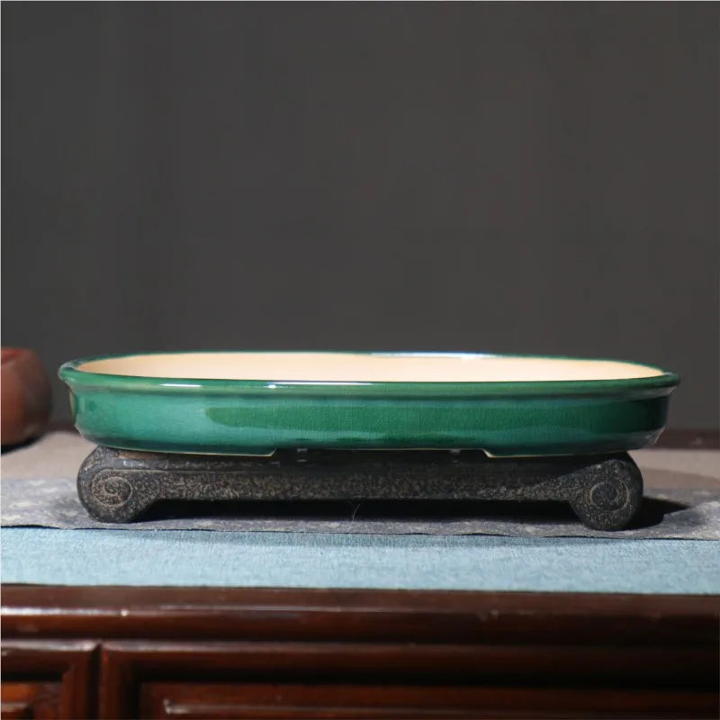 pot de fleurs rond en sable pour bonsaï rétro et succulentes - vue 4 sur 19