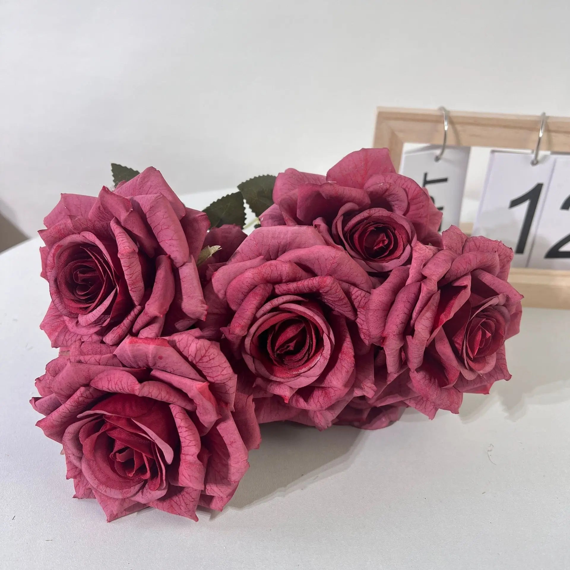 bouquet de roses artificielles en soie décoratives pour intérieur - vue 15 sur 15