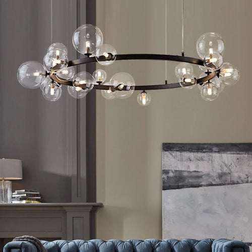 lustre moderne en verre design pour décoration intérieure élégante - vue 2 sur 24