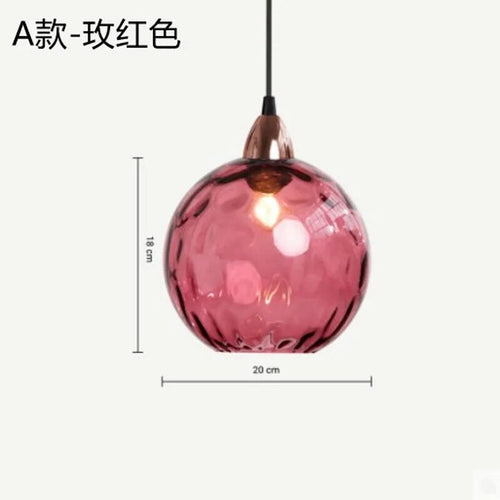 lustre verre coloré nordique moderne grain eau - vue 16 sur 29