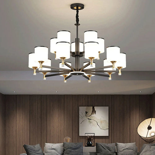 lustre nordique 15 têtes design moderne luxe pour intérieur lumineux - vue 2 sur 16