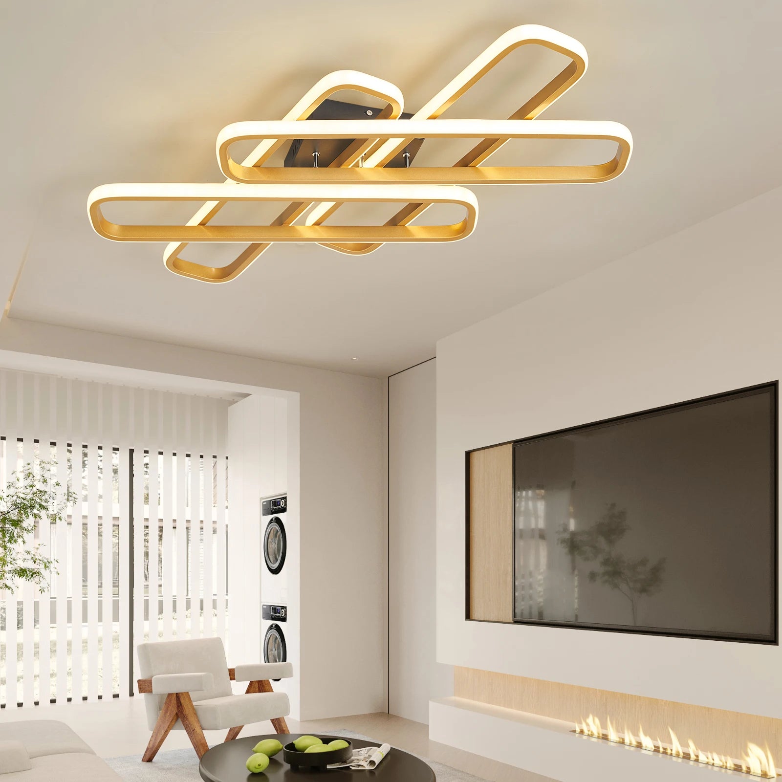 lustre moderne à LED design créatif pour intérieur - vue 4 sur 10